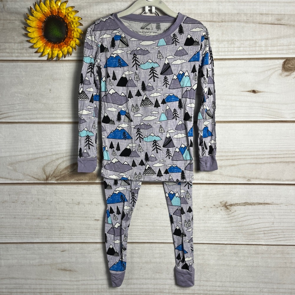 Little Sleepies Kids‎ Bamboo 4T Pajamas Set Mountains